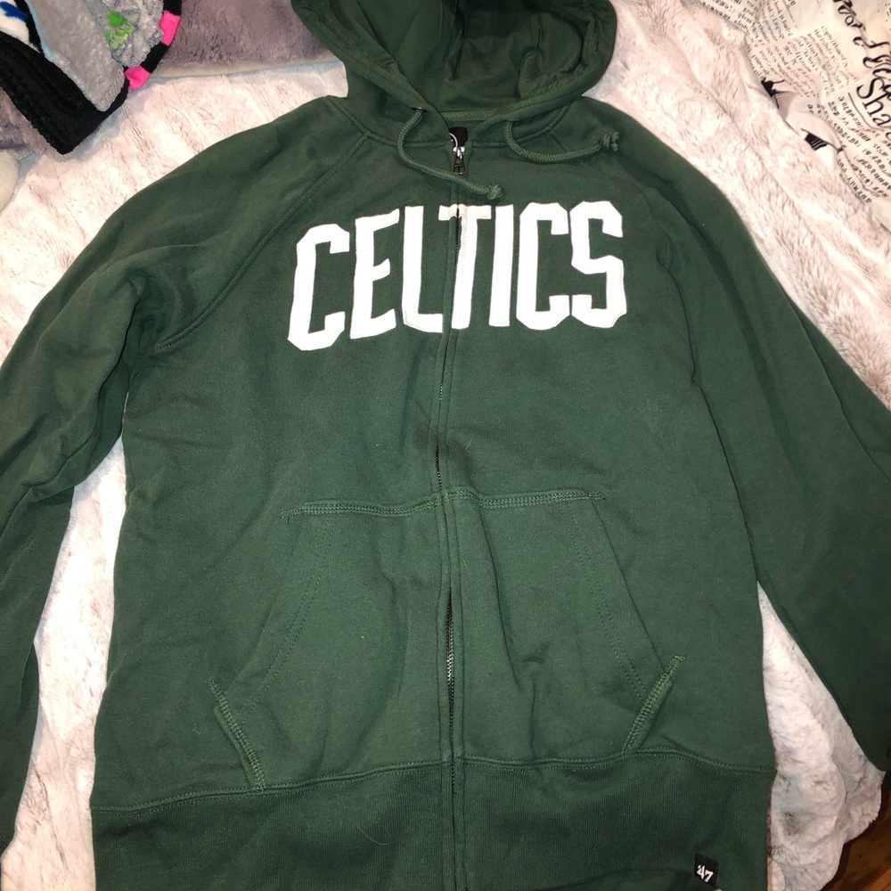 Green Celtics Zip Up